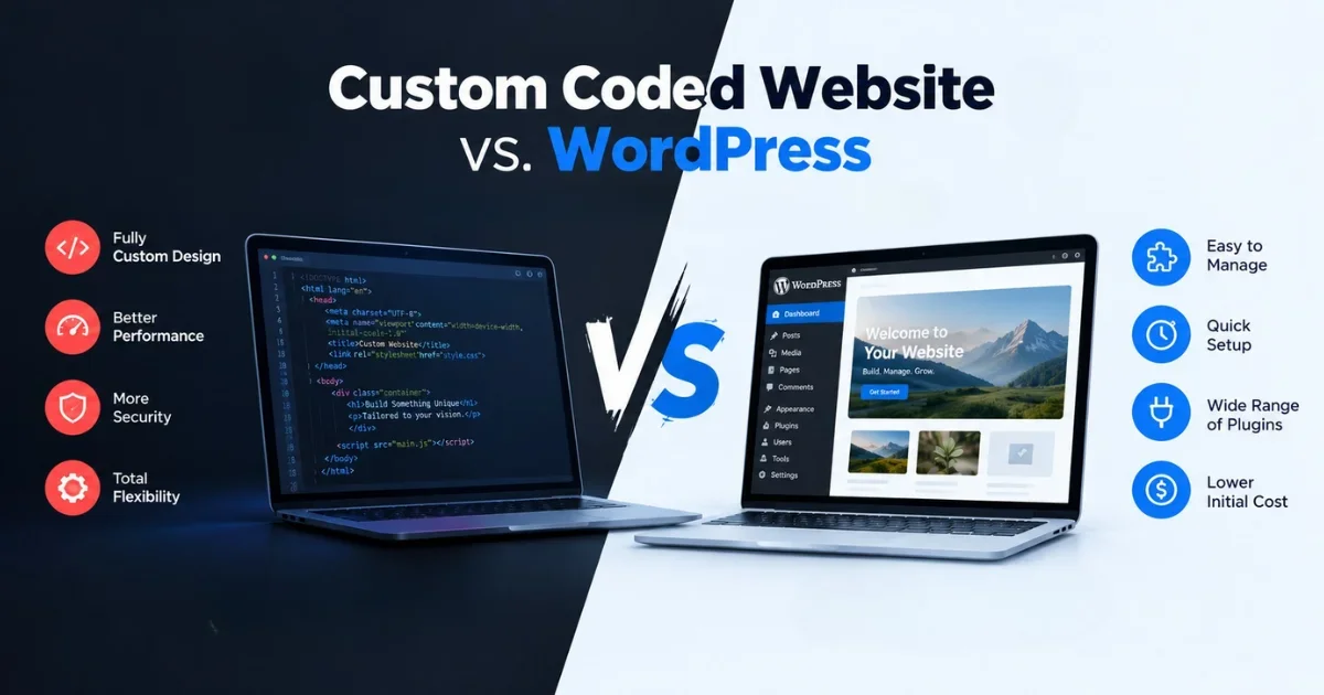 Custom Coded Website vs. WordPress: Which is Right for Your Business?